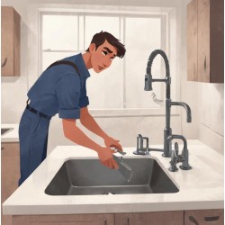 osazení a zapojení dřezu