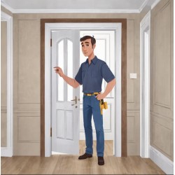 demontáž interierových dveří včetně dřevěné obložky